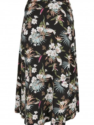 Дамска пола в флорален десен Urban Classics Viscose Midi 