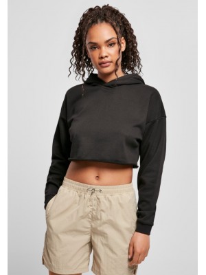 Дамски къс суичър в черен цвят Urban Classics