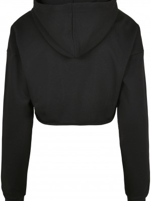 Дамски къс суичър в черен цвят Urban Classics