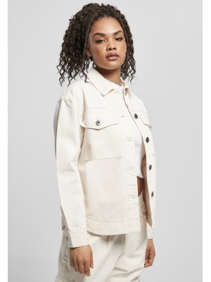 Дамско яке в пясъчен цвят Urban Classics Ladies Oversized Shirt Jacket 