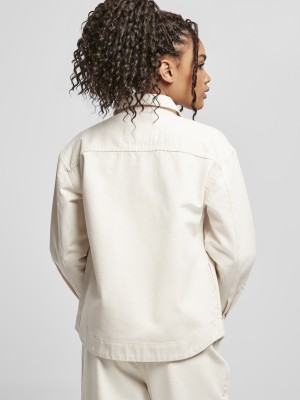 Дамско яке в пясъчен цвят Urban Classics Ladies Oversized Shirt Jacket 