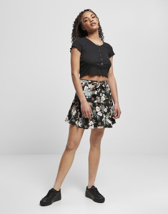 Дамска пола в флорален десен Urban Classics Viscose Mini Skirt, Urban Classics, Поли - Complex.bg