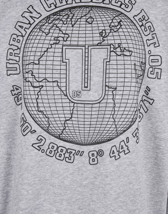 Мъжки суичър в сив цвят Urban Classics Globetrotter, Urban Classics, Суичъри - Complex.bg