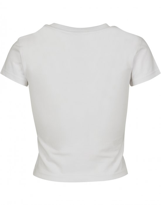 Дамска къса тениска в бял цвят Urban Classics Stretch Jersey Cropped, Urban Classics, Тениски - Complex.bg