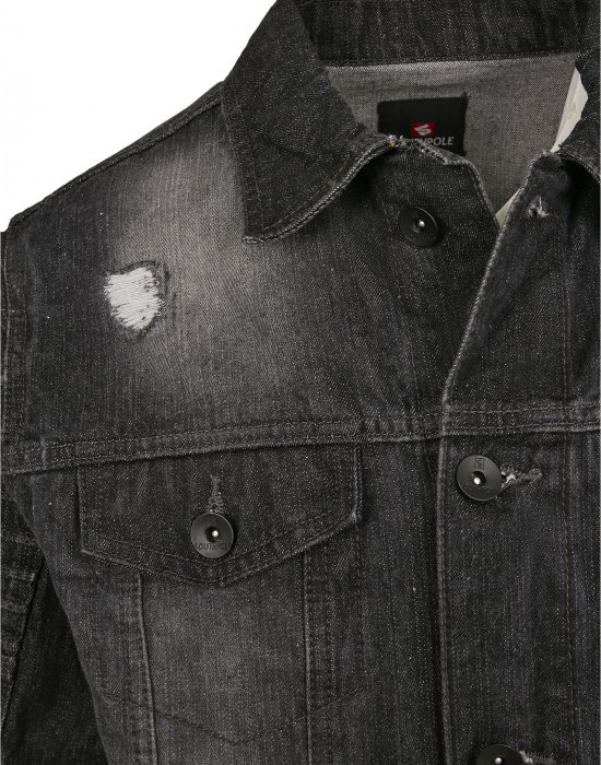 Мъжко дънково яке SouthPole Denim Vest в черен цвят, Southpole, Мъже - Complex.bg