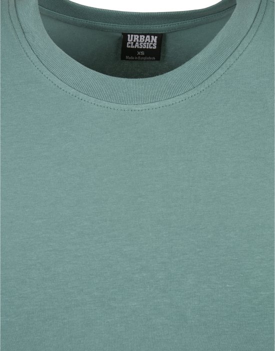 Дамска къса тениска в цвят мента Urban Classics  Stretch Jersey Cropped, Urban Classics, Тениски - Complex.bg