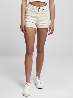 Дамски къси дънкови панталони в пясъчен цвят Urban Classics 5 Pocket Shorts 
