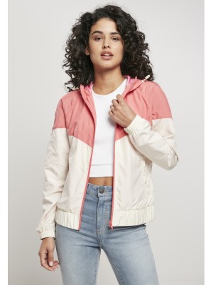 Дамска ветровка в розово и пясъчно Urban Classics Ladies Arrow Windbreaker 