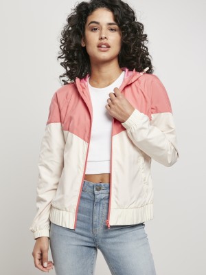 Дамска ветровка в розово и пясъчно Urban Classics Ladies Arrow Windbreaker 