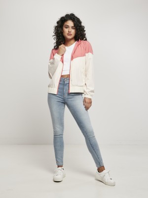 Дамска ветровка в розово и пясъчно Urban Classics Ladies Arrow Windbreaker 
