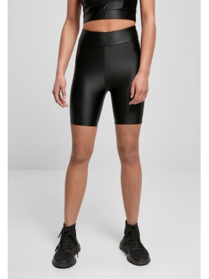 Дамски къс клин в черен цвят Urban Classics Shiny Metallic