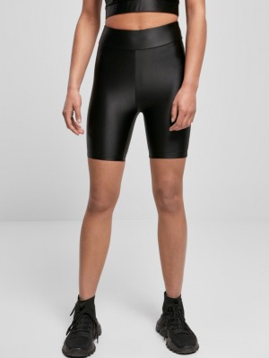 Дамски къс клин в черен цвят Urban Classics Shiny Metallic