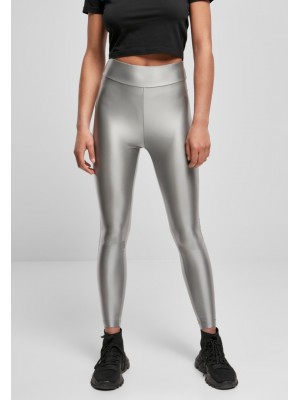 Дамски клин в сребрист цвят Urban Classics Highwaist Shiny 