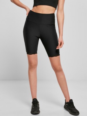 Дамски къс клин с дантела в черен цвят Urban Classics 