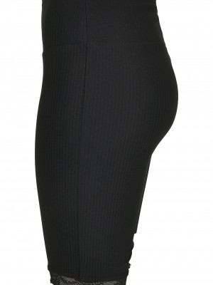 Дамски къс клин с дантела в черен цвят Urban Classics 