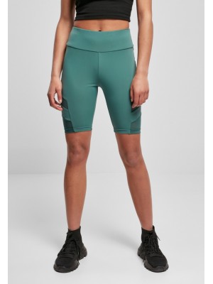 Дамски къс клин в цвят мента Urban Classics  High Waist Tech Mesh Cycle 