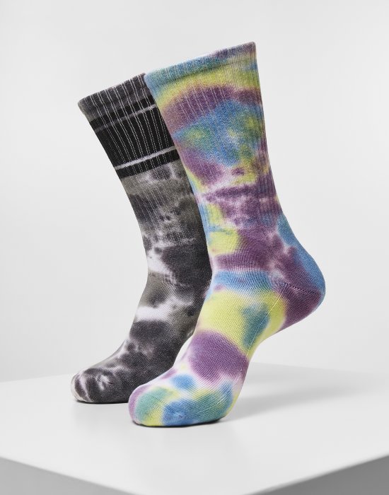 Комплект от два чифта шарени чорапи Urban Classics Tie Dye, Urban Classics, Чорапи - Complex.bg