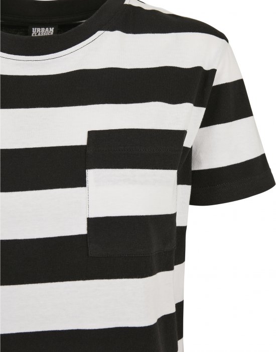 Дамска рокля в черно и бяло Urban Classics Ladies Stripe Boxy Tee Dress, Urban Classics, Жени - Complex.bg