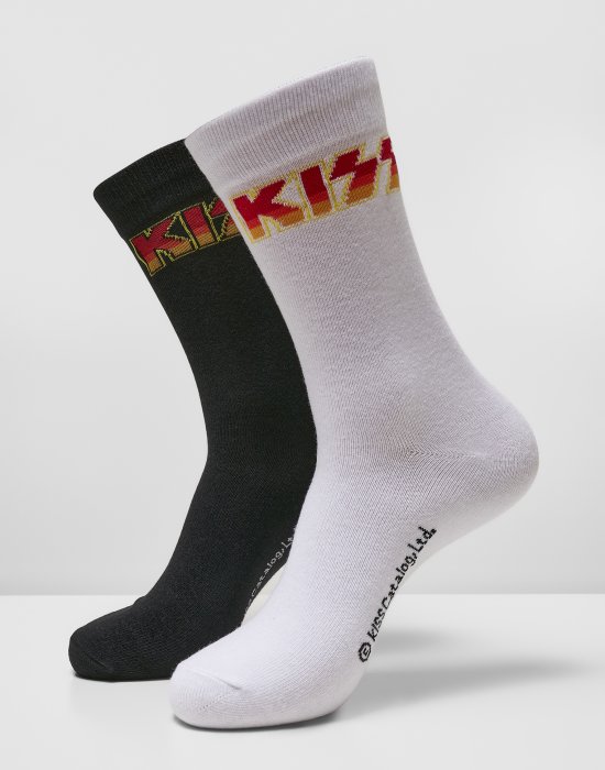 Комплект от два чифта чорапи Merchcode Kiss Socks, Urban Classics, Чорапи - Complex.bg