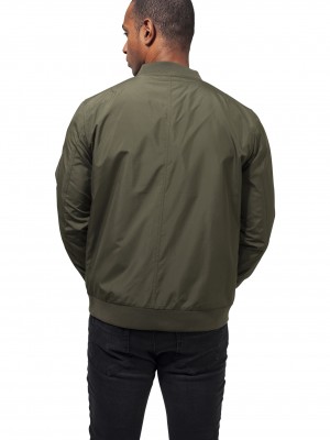 Мъжко яке тип бомбър Urban Classics в цвят тъмна маслина