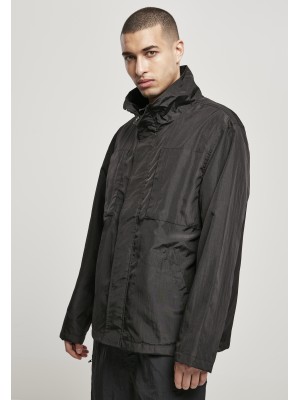 Мъжка ветровка в черен цвят Urban Classics Double Pocket Nylon Crepe Jacket 