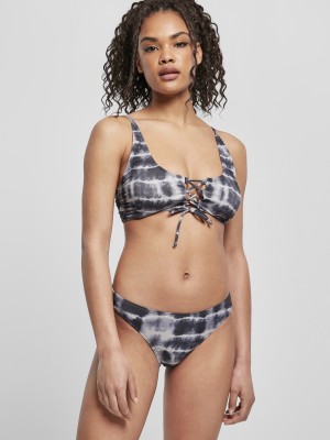 Бански костюм от две части Urban Classics Lace Up Tie Dye 