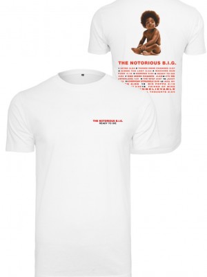 Мъжка тениска в бял цвят Mister Tee Biggie Ready To Die Tracklist 