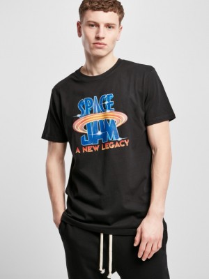 Мъжка тениска в черен цвят Mister Tee Space Jam Logo 