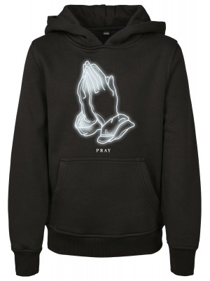 Детски суичър в черен цвят Mister Tee Kids Pray Glow 