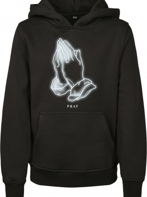 Детски суичър в черен цвят Mister Tee Kids Pray Glow 