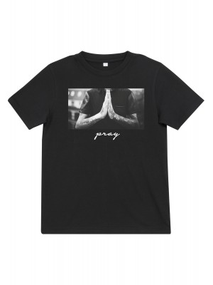 Детска тениска в черен цвят Mister Tee Kids Pray
