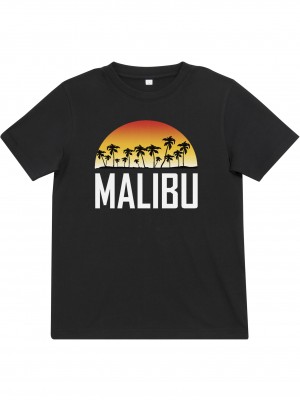 Детска тениска в черен цвят Mister Tee Kids Malibu 