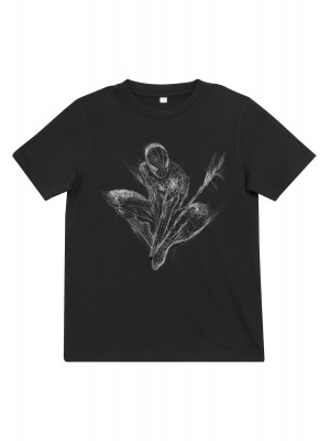 Детска тениска в черен цвят Mister Tee Kids Spiderman Scratched