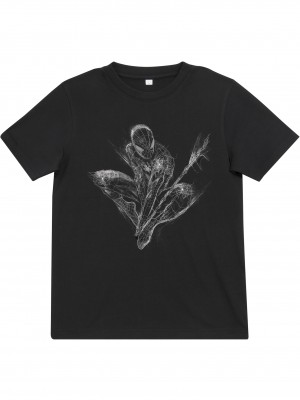 Детска тениска в черен цвят Mister Tee Kids Spiderman Scratched
