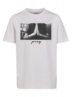 Детска тениска в бял цвят Mister Tee Kids Pray