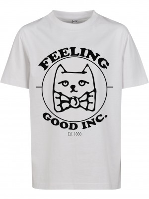 Детска тениска в бял цвят Mister Tee Kids Feeling Good 