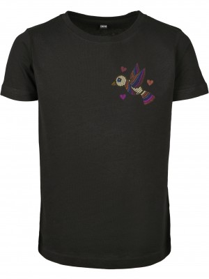 Детска тениска в черен цвят Mister Tee Kids Birdy Short Sleeve