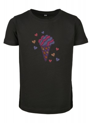Детска тениска в черен цвят Mister Tee Kids Ice Cream Short Sleeve 