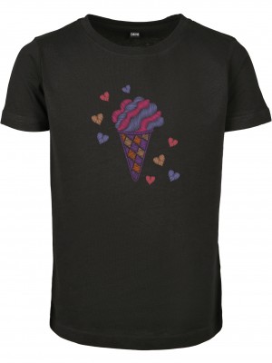 Детска тениска в черен цвят Mister Tee Kids Ice Cream Short Sleeve 