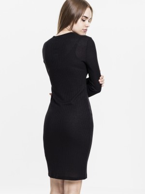 Черна рокля рипс Urban Classics