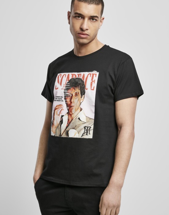 Мъжка тениска в черен цвят Merchcode Scarface Magazine Cover, MERCHCODE, Тениски - Complex.bg
