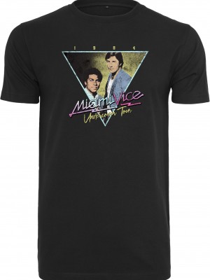 Мъжка тениска в черен цвят Merchcode Miami Vice Retro