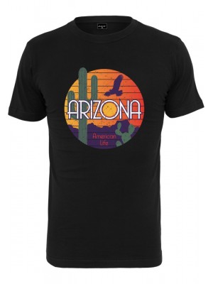 Мъжка тениска в черен цвят Mister Tee American Life Arizona