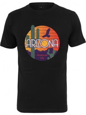 Мъжка тениска в черен цвят Mister Tee American Life Arizona
