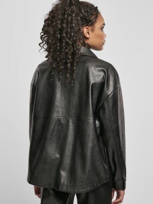 Дамска риза от изкуствена кожа Urban Classics Ladies Faux Leather Overshirt 