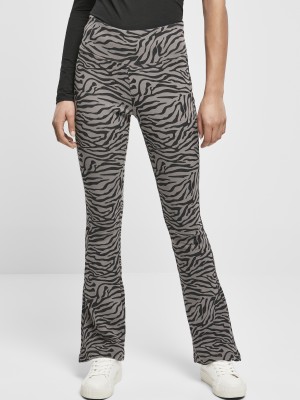 Дамски клин с висока талия Urban Classics Ladies High Waist Zebra Boot Cut Leggings 