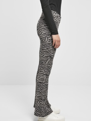 Дамски клин с висока талия Urban Classics Ladies High Waist Zebra Boot Cut Leggings 