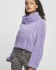 Дамски къс пуловер в лилав цвят Urban Classics Ladies Short Chenille Turtleneck Sweater, Urban Classics, Блузи - Complex.bg