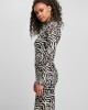 Дамска двуслойна рокля в черно и бяло Urban Classics Ladies AOP Double Layer Dress, Urban Classics, Рокли - Complex.bg