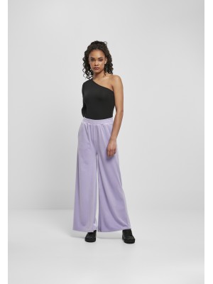 Дамски панталон в лилав цвят Urban Classics Ladies High Waist Straight Velvet 